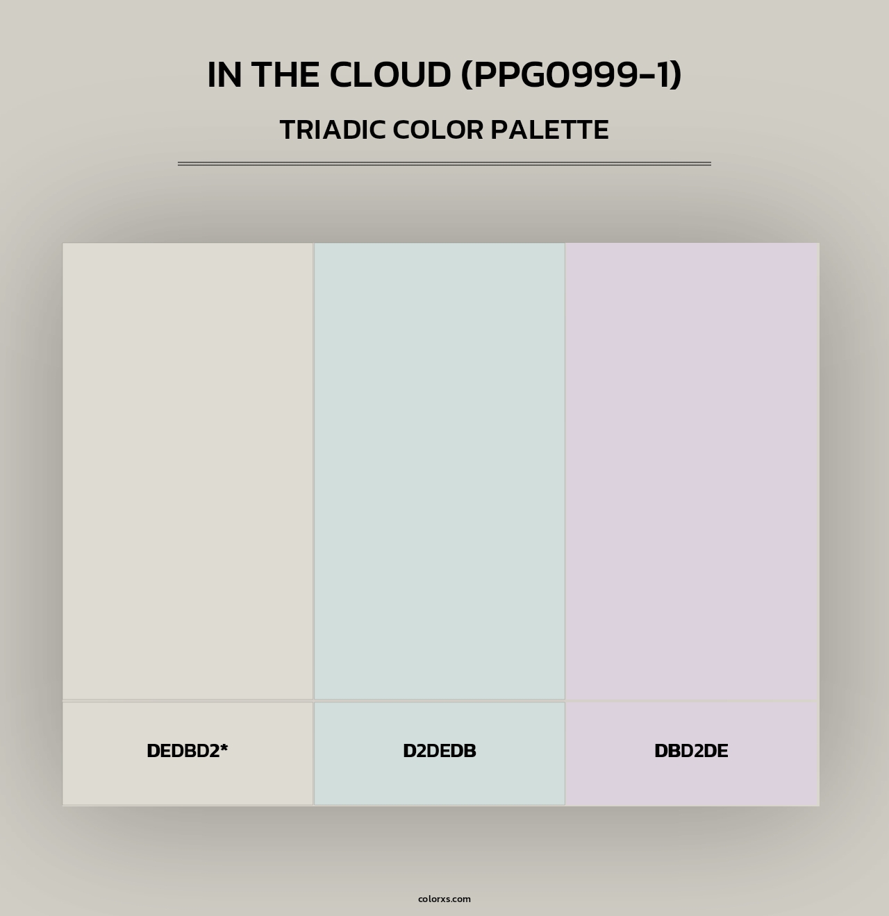 In The Cloud (PPG0999-1) - Triadic Color Palette