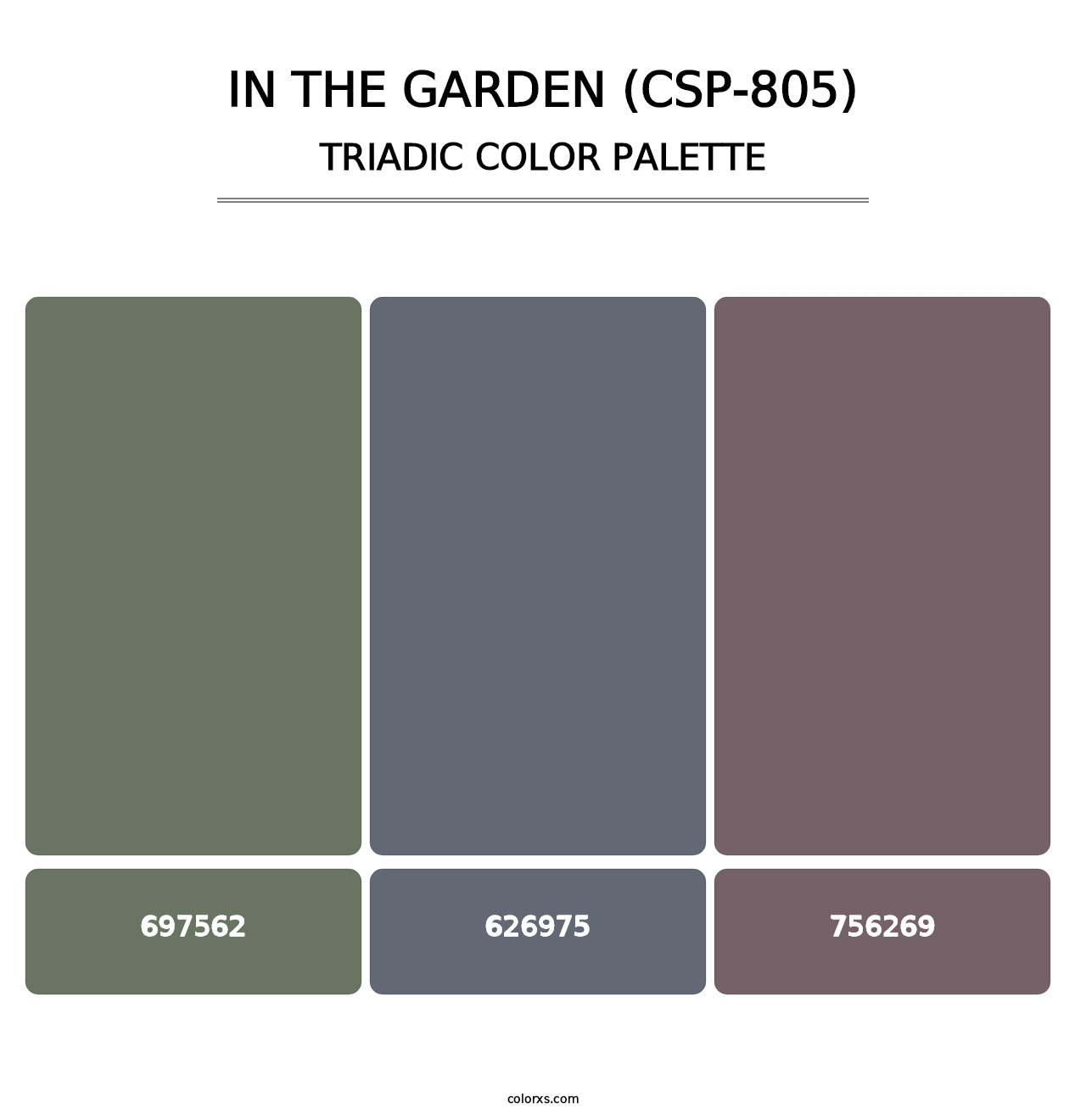 In the Garden (CSP-805) - Triadic Color Palette