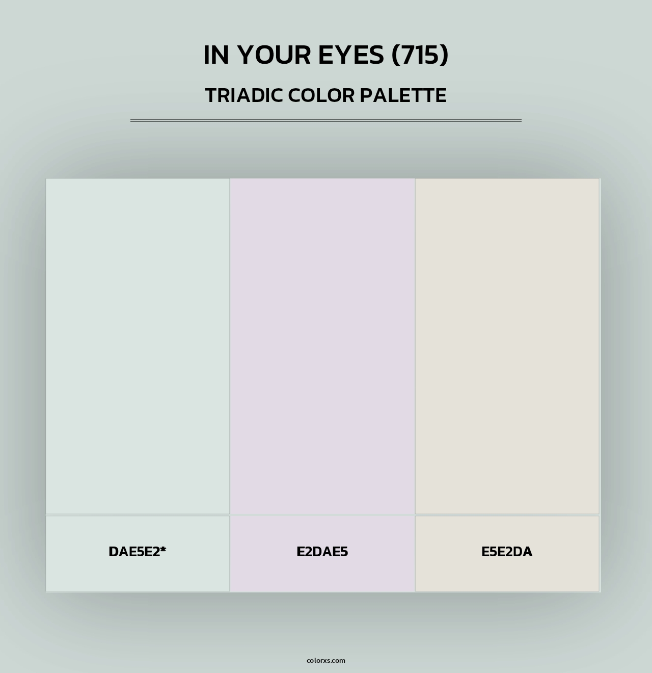 In Your Eyes (715) - Triadic Color Palette