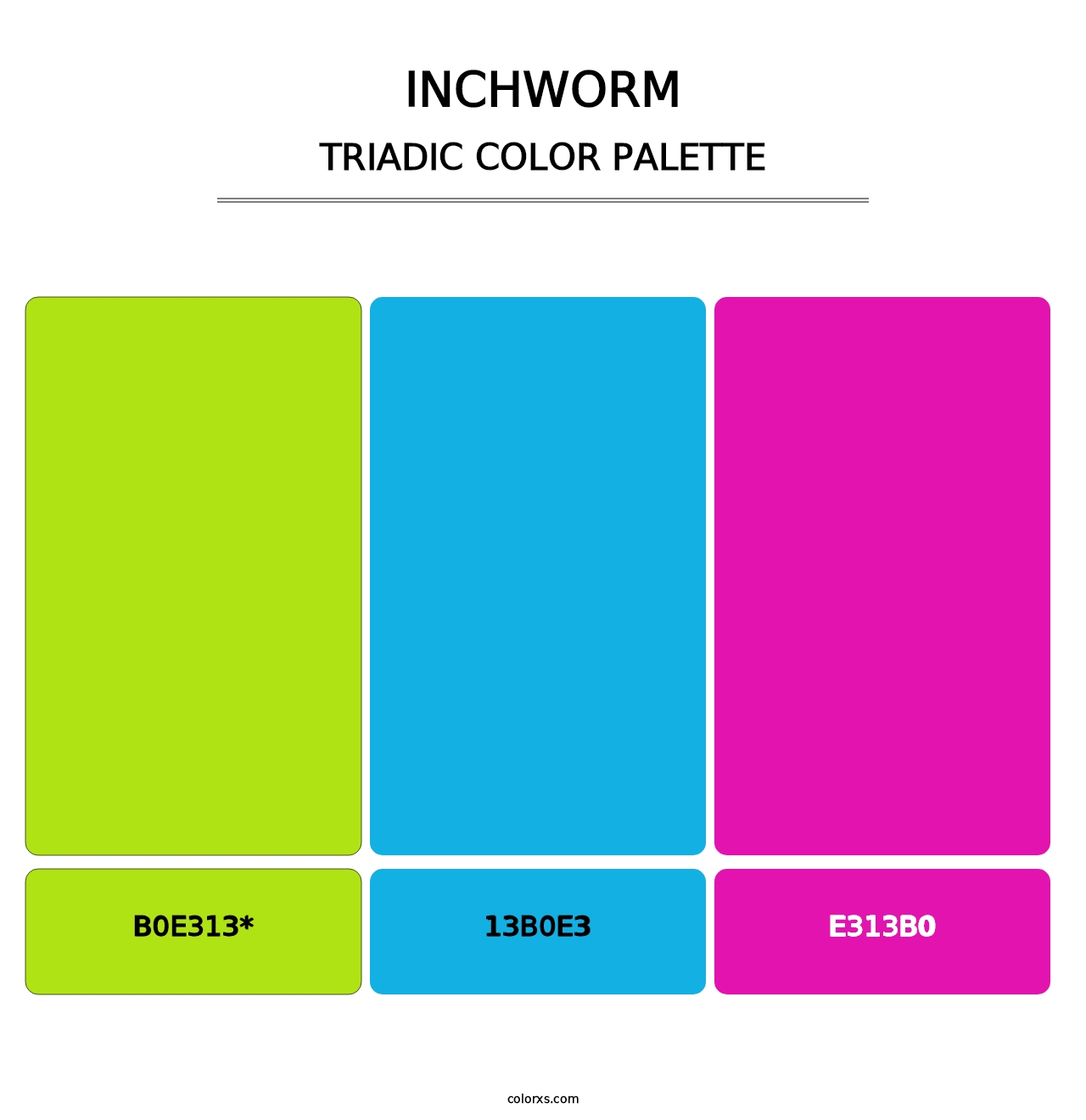 Inchworm - Triadic Color Palette