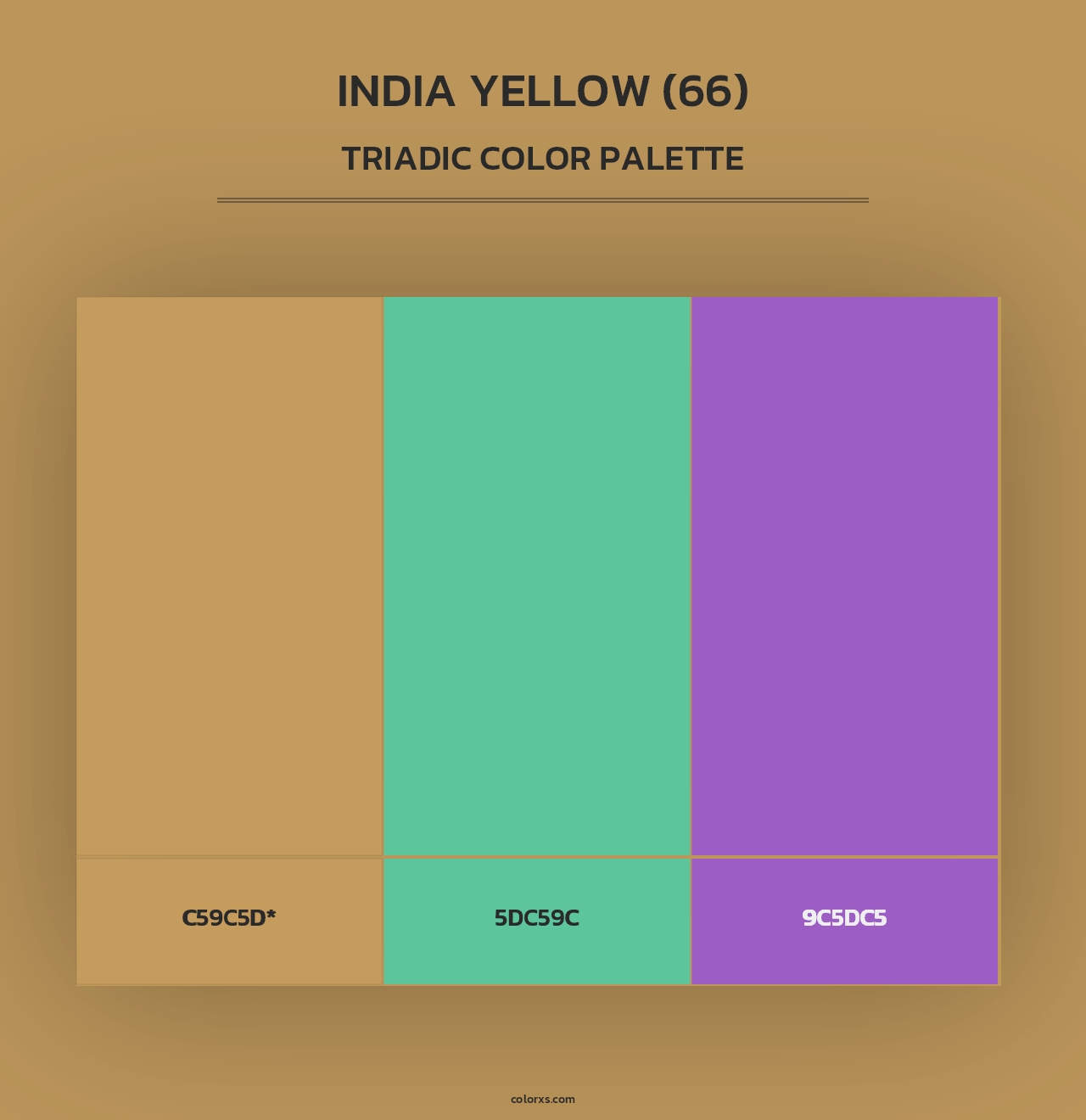 India Yellow (66) - Triadic Color Palette