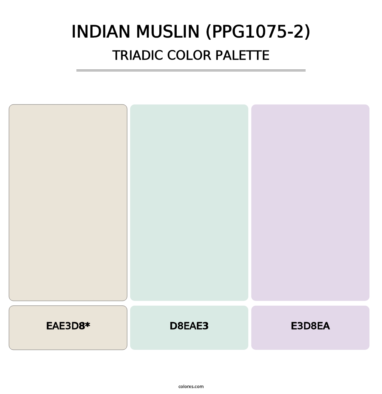 Indian Muslin (PPG1075-2) - Triadic Color Palette