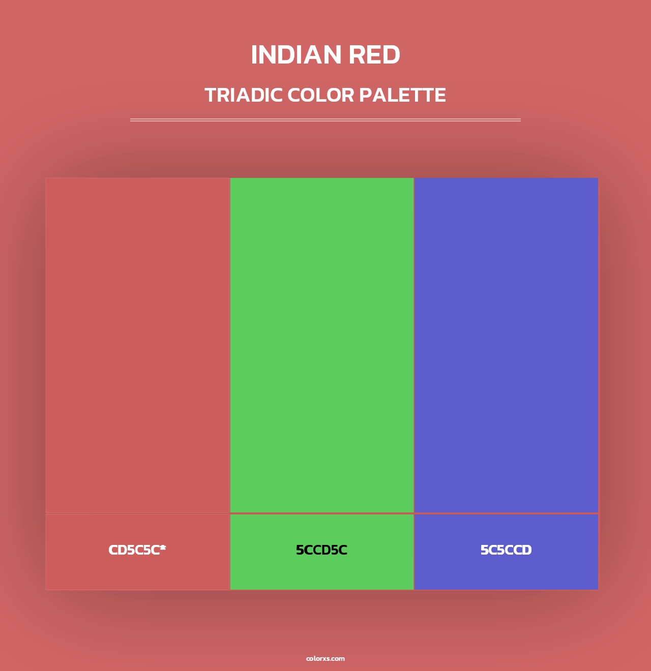 Indian Red - Triadic Color Palette