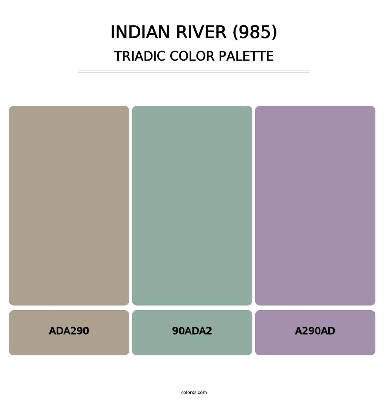 Indian River (985) - Triadic Color Palette