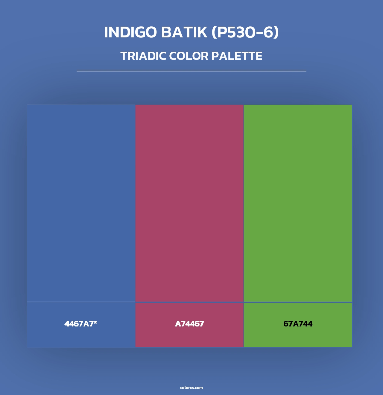 Indigo Batik (P530-6) - Triadic Color Palette