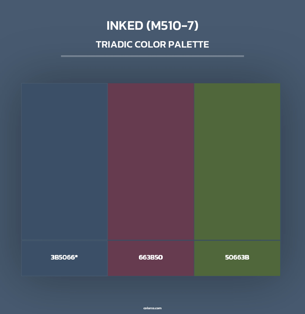 Inked (M510-7) - Triadic Color Palette