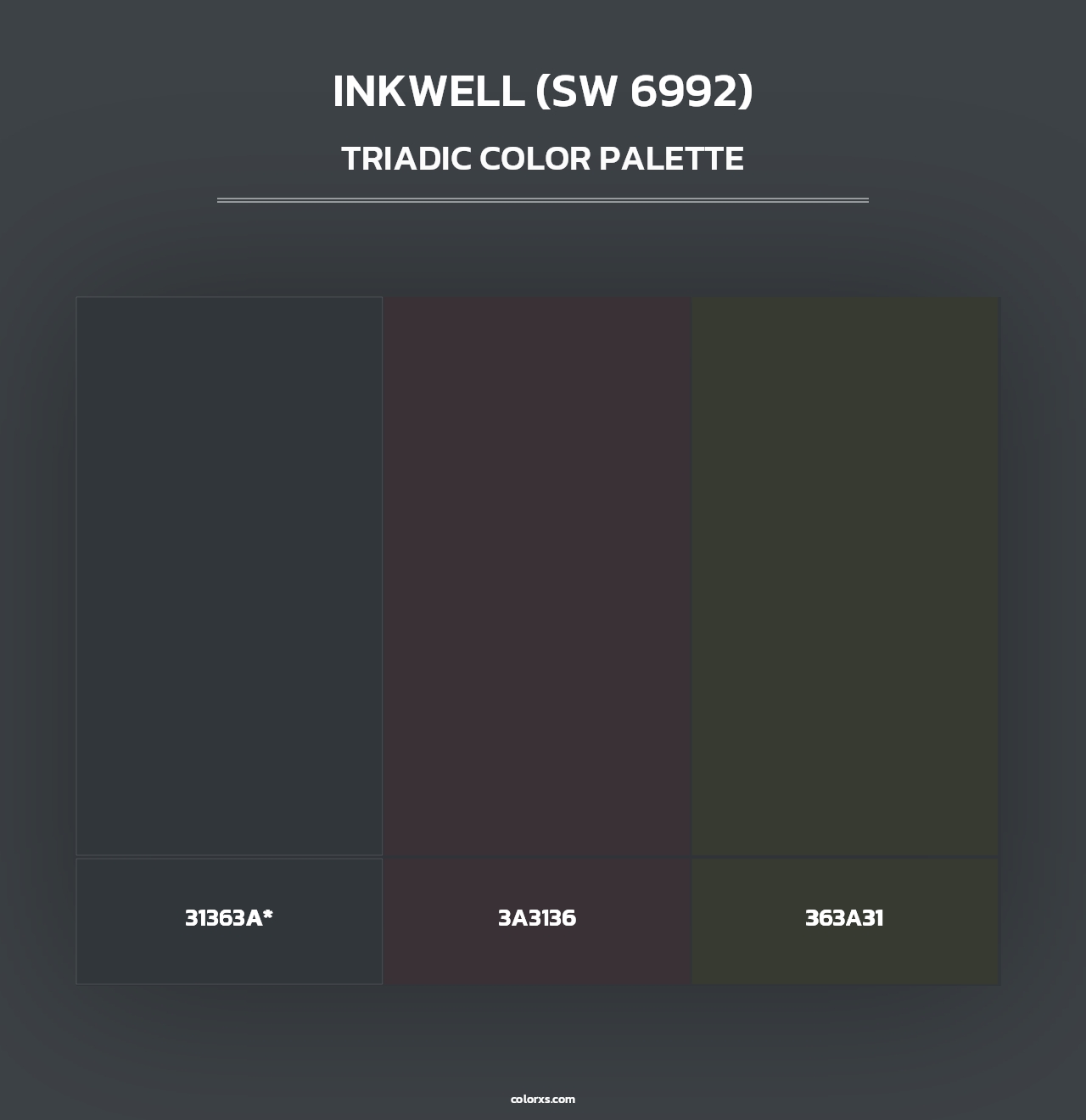Inkwell (SW 6992) - Triadic Color Palette