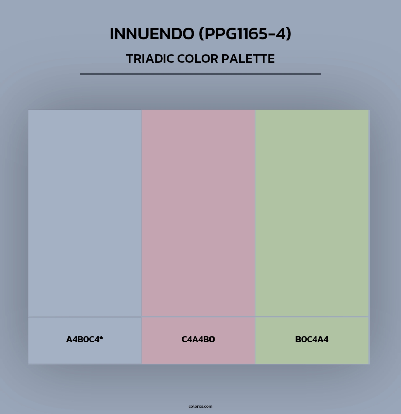 Innuendo (PPG1165-4) - Triadic Color Palette