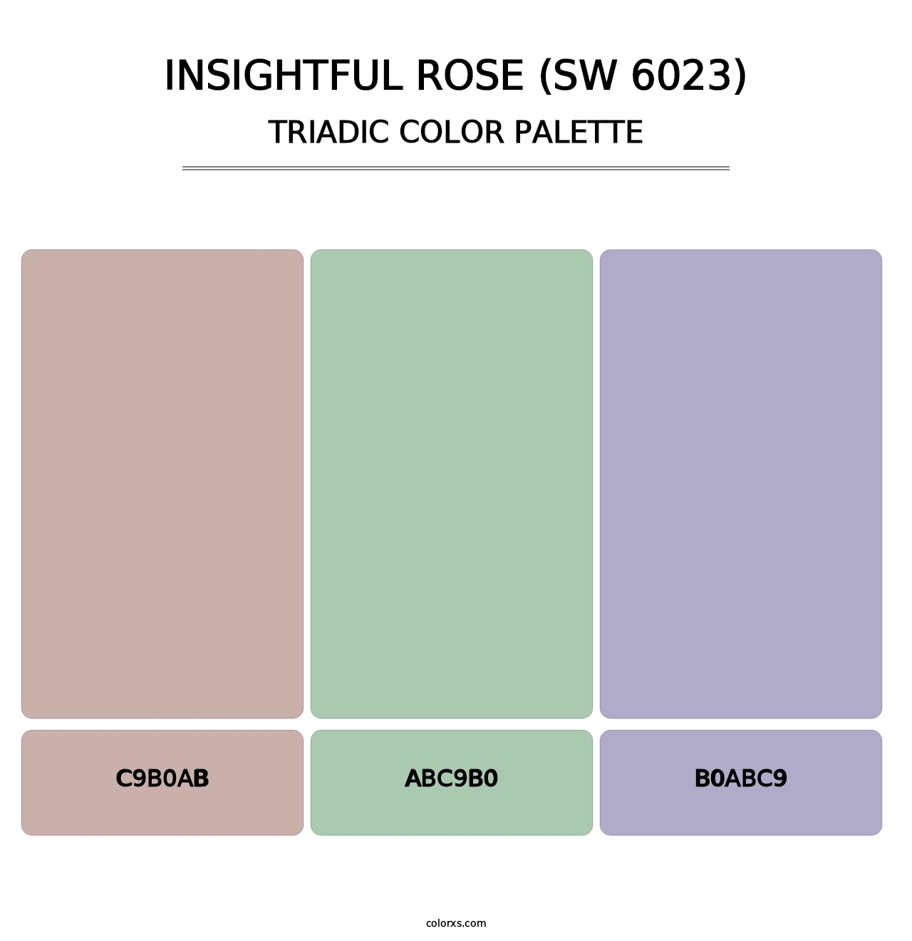 Insightful Rose (SW 6023) - Triadic Color Palette