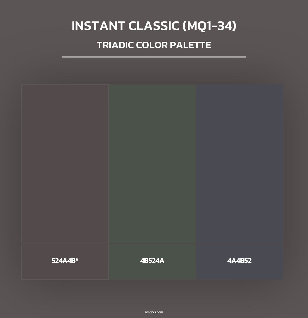 Instant Classic (MQ1-34) - Triadic Color Palette