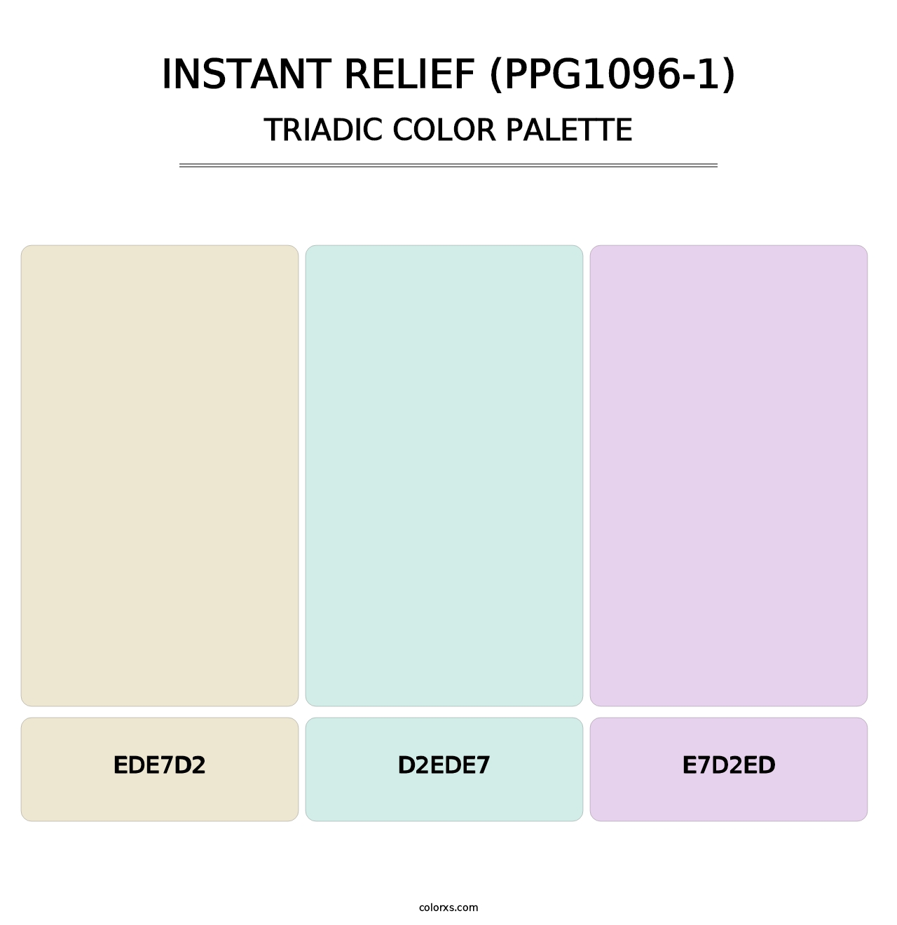 Instant Relief (PPG1096-1) - Triadic Color Palette