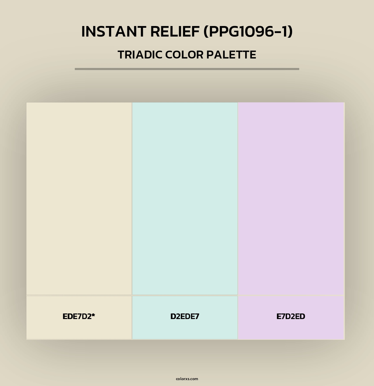 Instant Relief (PPG1096-1) - Triadic Color Palette