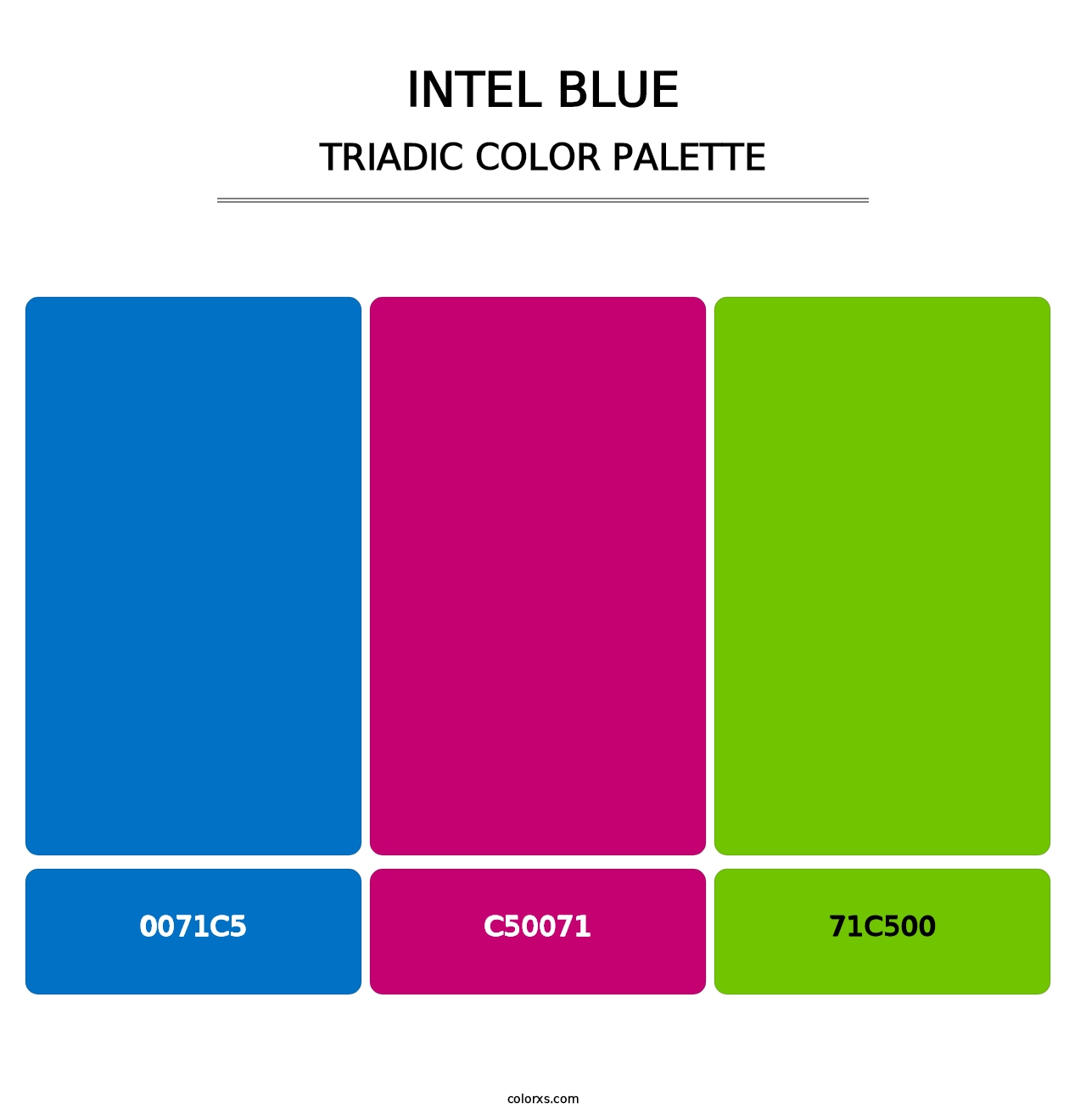Intel Blue - Triadic Color Palette
