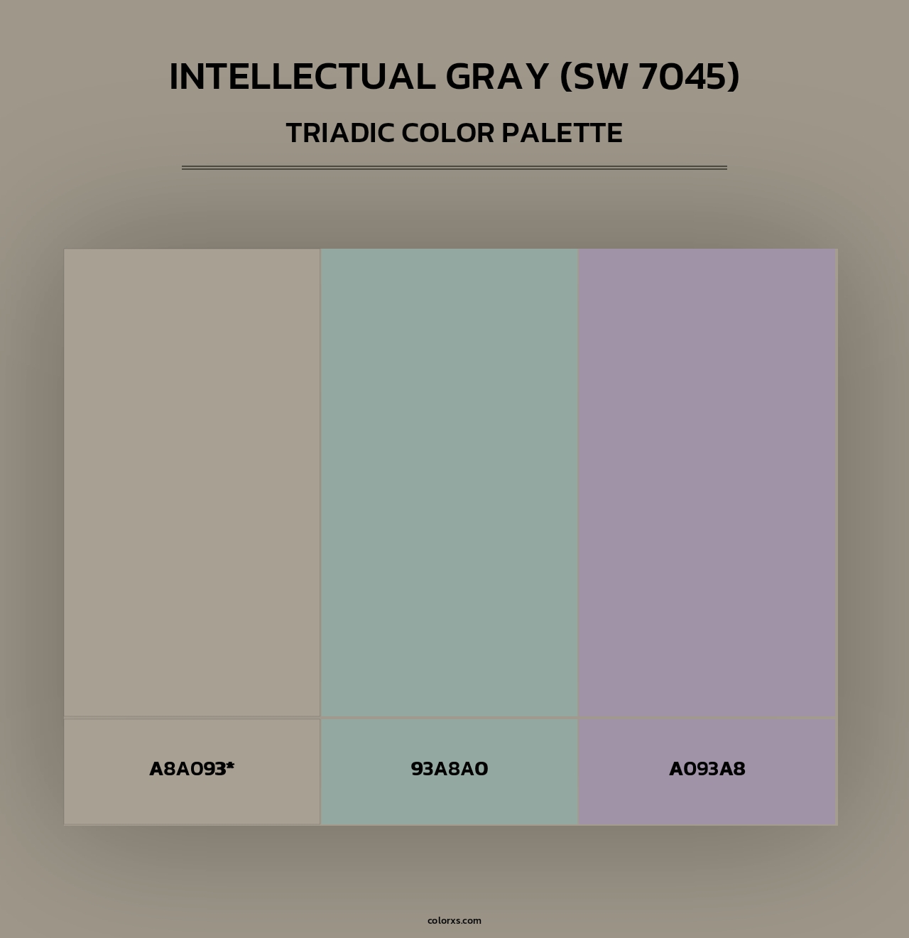 Intellectual Gray (SW 7045) - Triadic Color Palette
