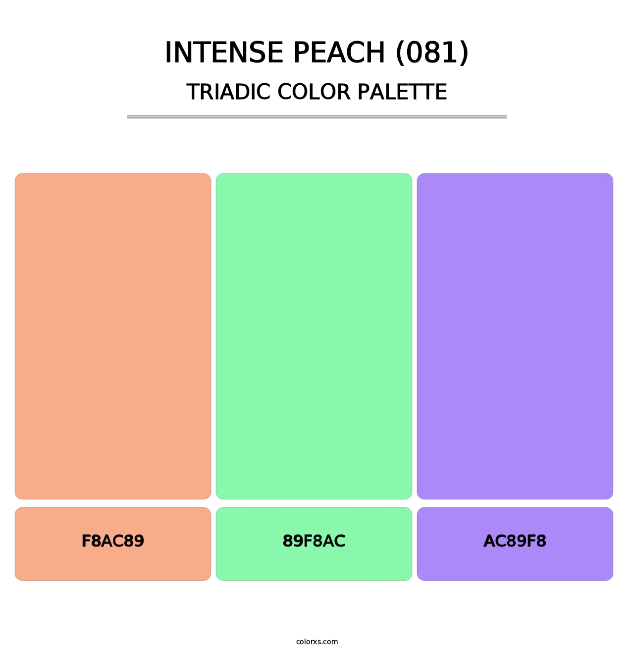 Intense Peach (081) - Triadic Color Palette