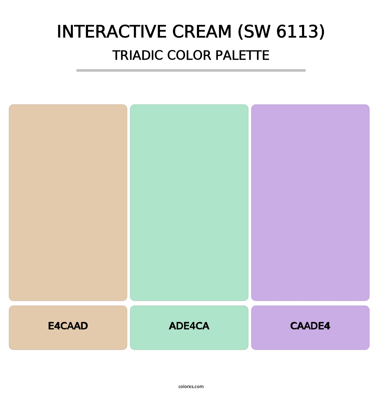 Interactive Cream (SW 6113) - Triadic Color Palette