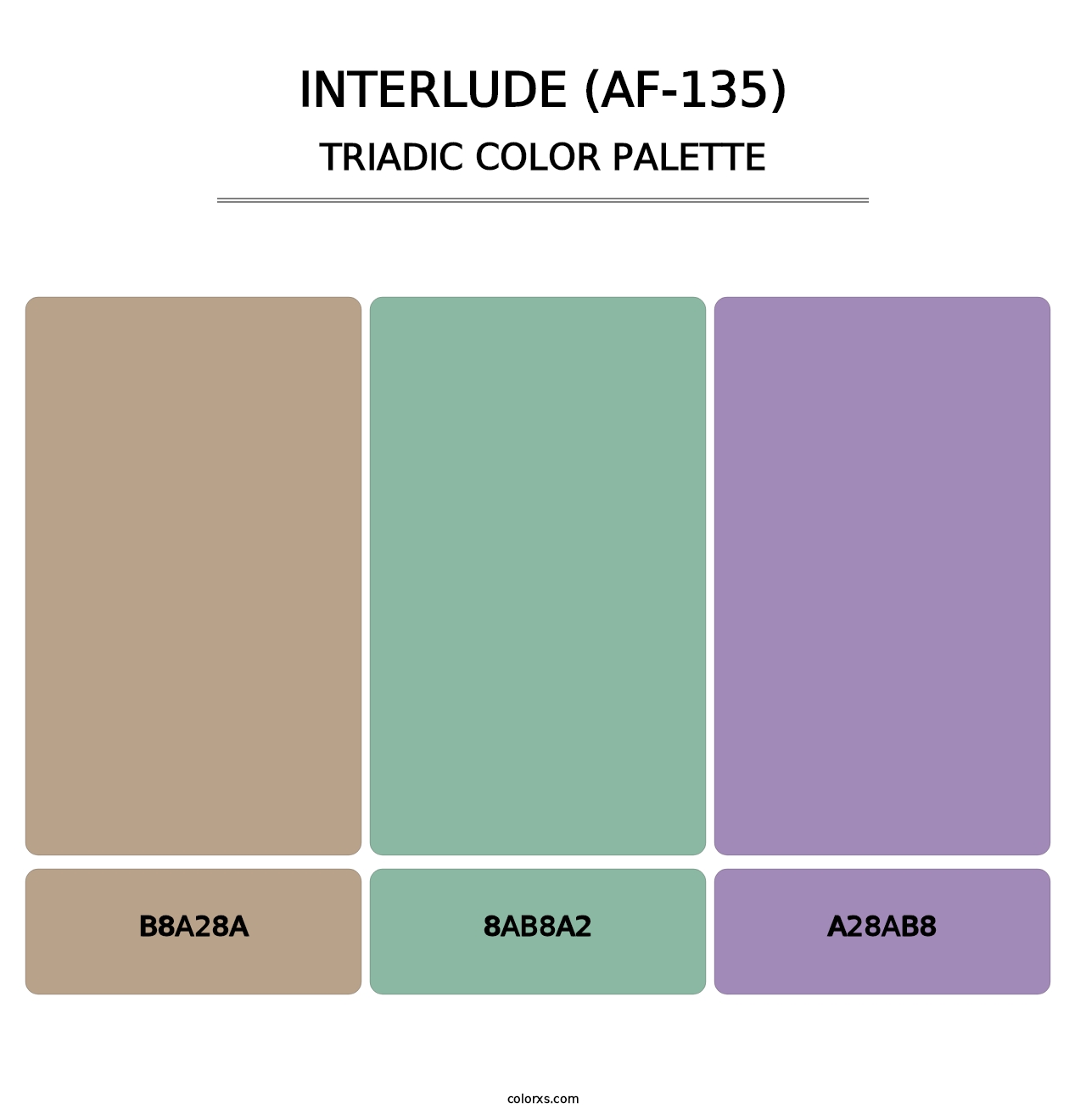 Interlude (AF-135) - Triadic Color Palette
