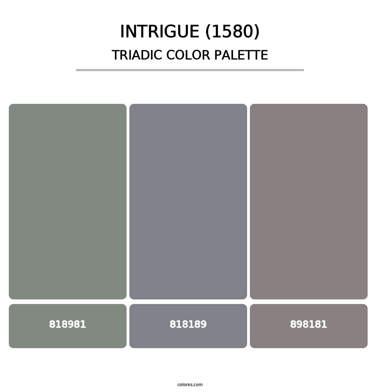 Intrigue (1580) - Triadic Color Palette