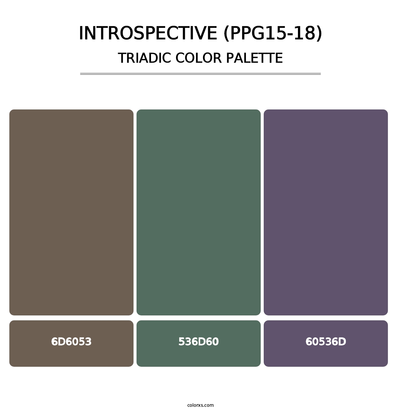 Introspective (PPG15-18) - Triadic Color Palette