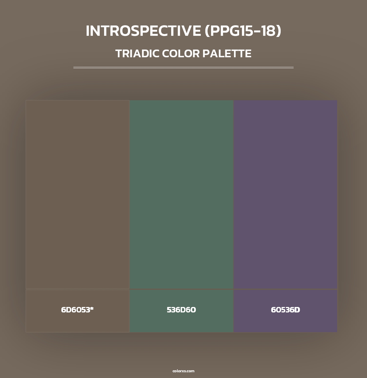 Introspective (PPG15-18) - Triadic Color Palette