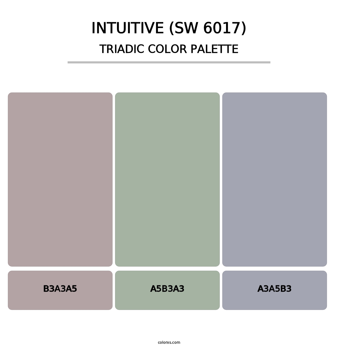 Intuitive (SW 6017) - Triadic Color Palette