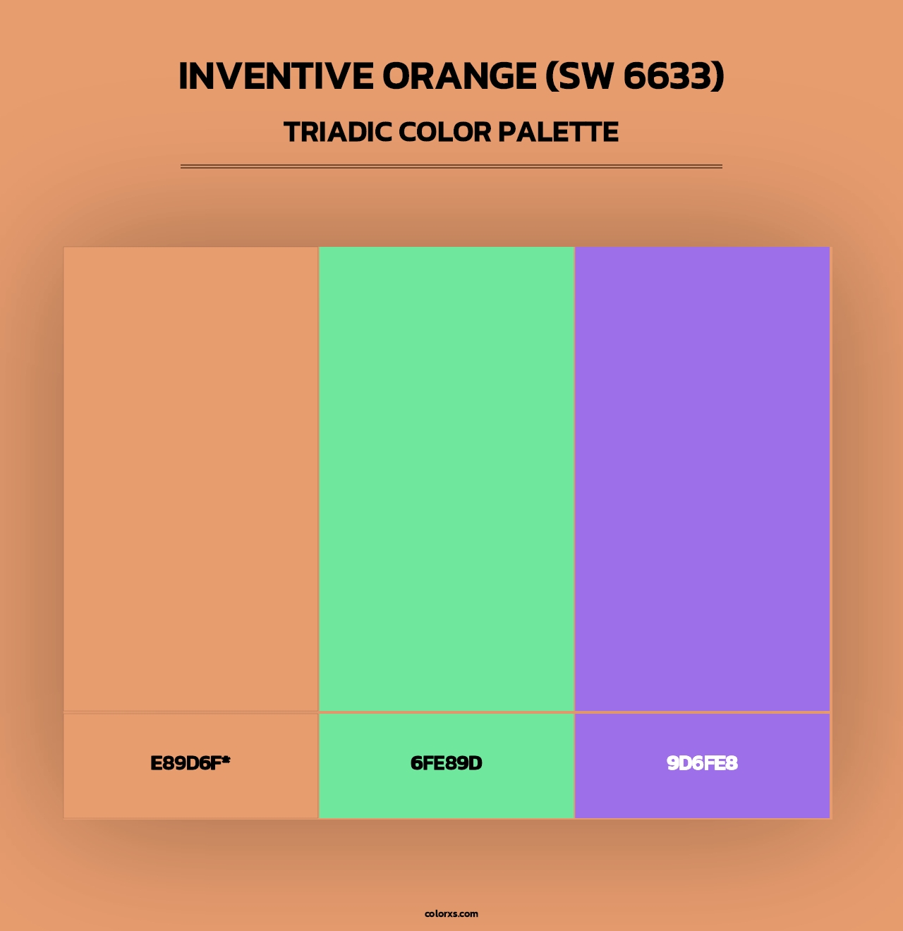 Inventive Orange (SW 6633) - Triadic Color Palette