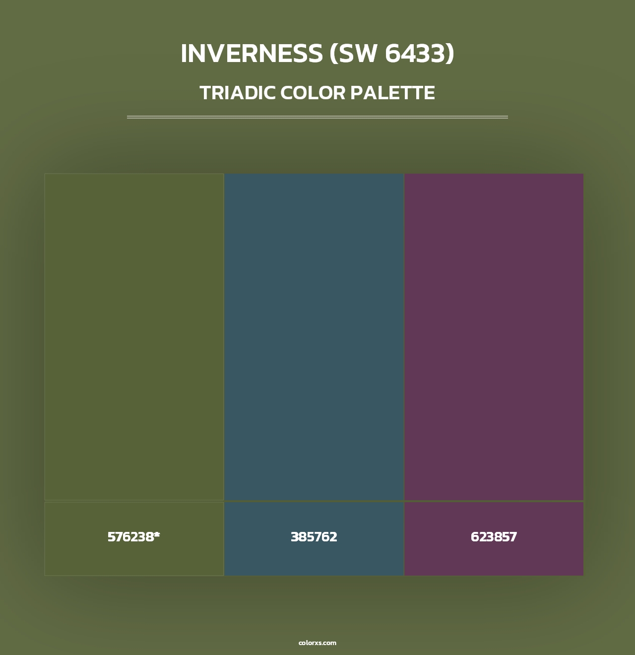 Inverness (SW 6433) - Triadic Color Palette