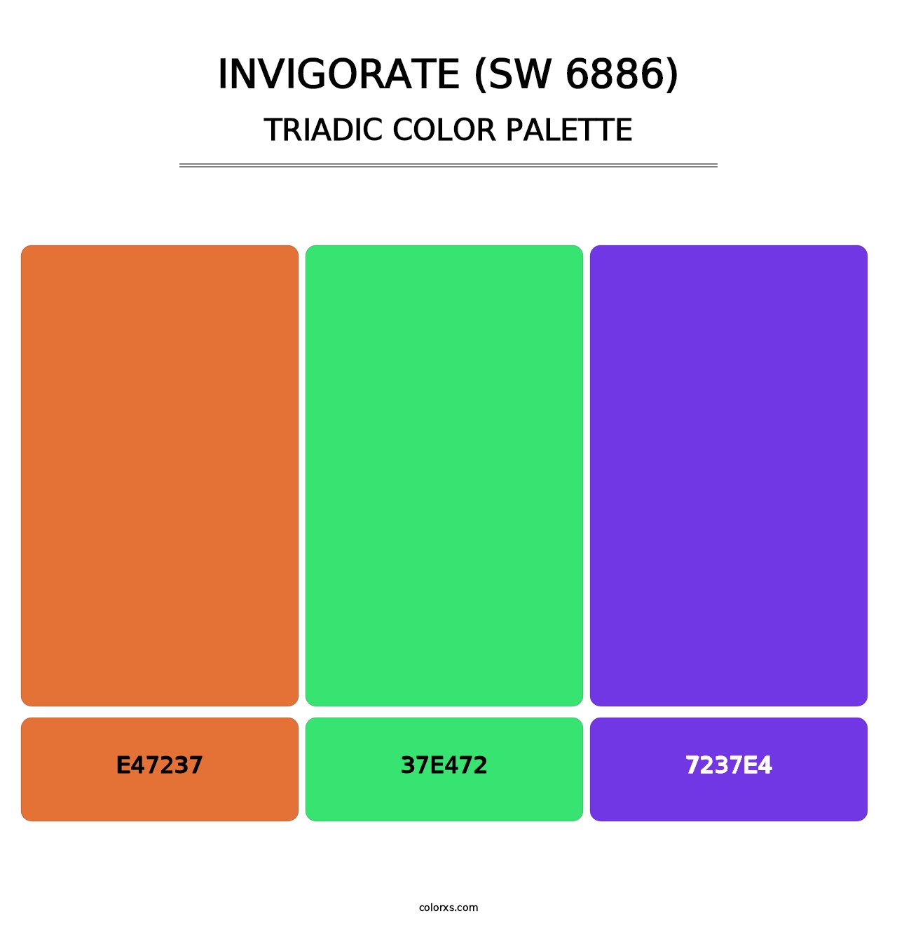 Invigorate (SW 6886) - Triadic Color Palette