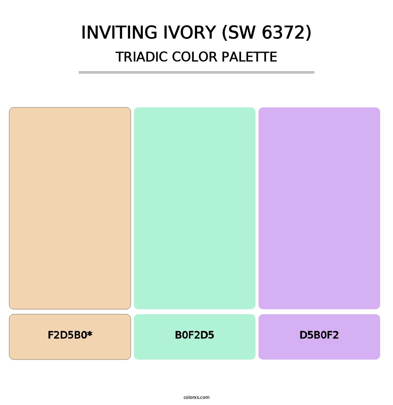 Inviting Ivory (SW 6372) - Triadic Color Palette