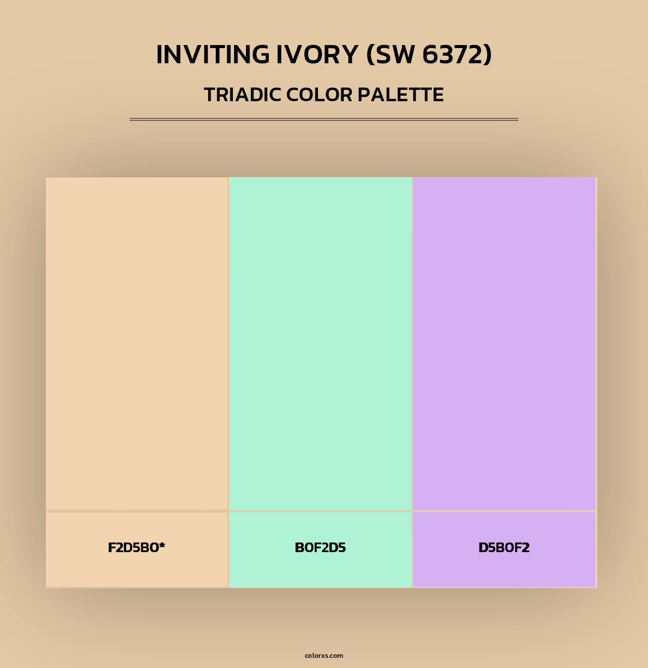 Inviting Ivory (SW 6372) - Triadic Color Palette
