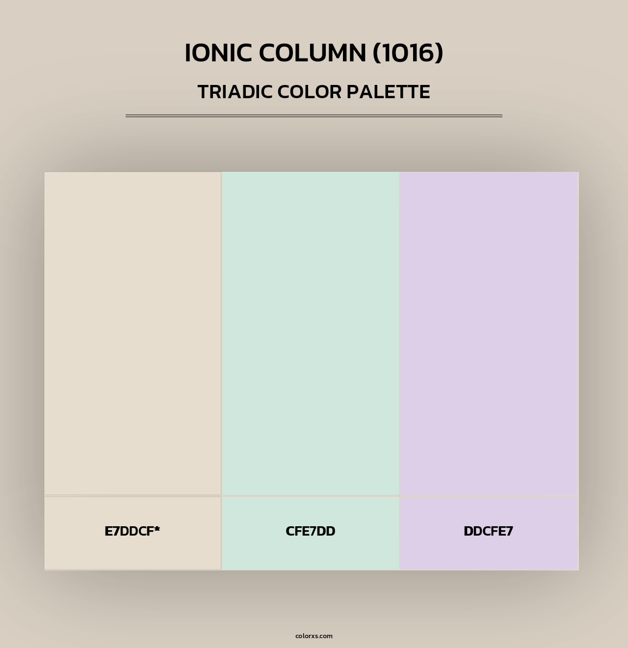 Ionic Column (1016) - Triadic Color Palette