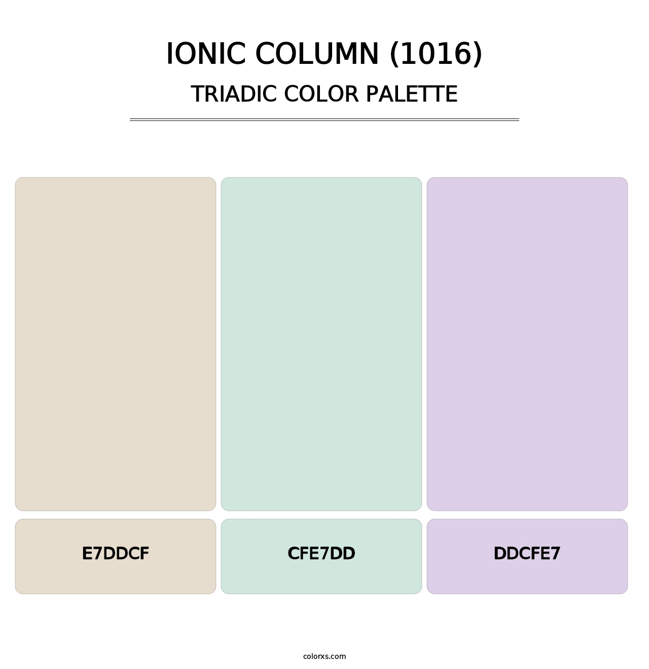 Ionic Column (1016) - Triadic Color Palette