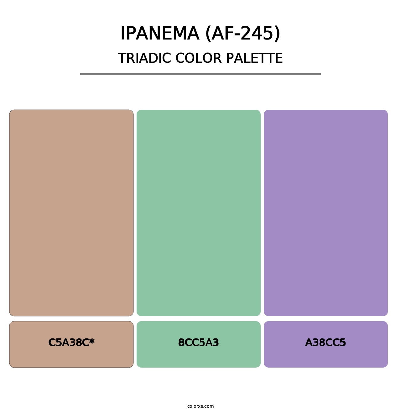 Ipanema (AF-245) - Triadic Color Palette