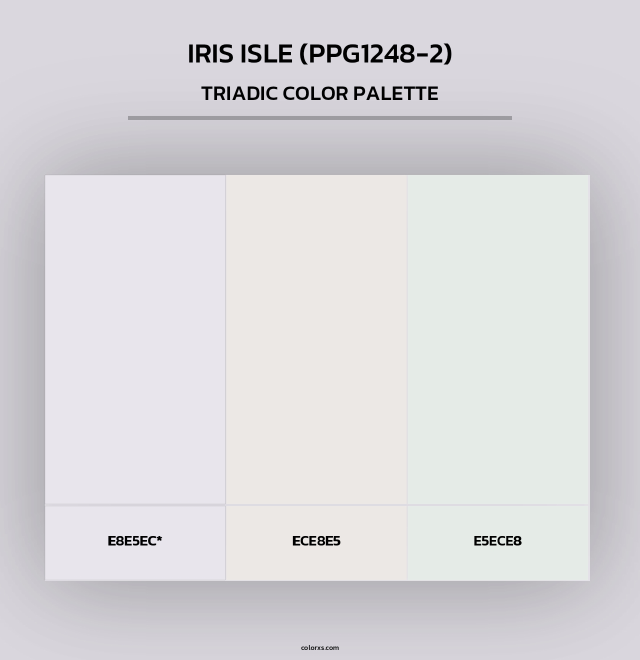 Iris Isle (PPG1248-2) - Triadic Color Palette