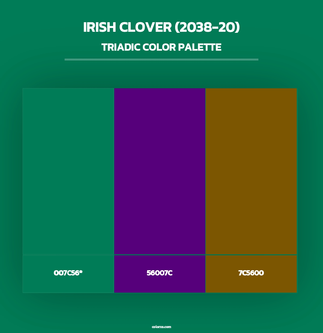 Irish Clover (2038-20) - Triadic Color Palette