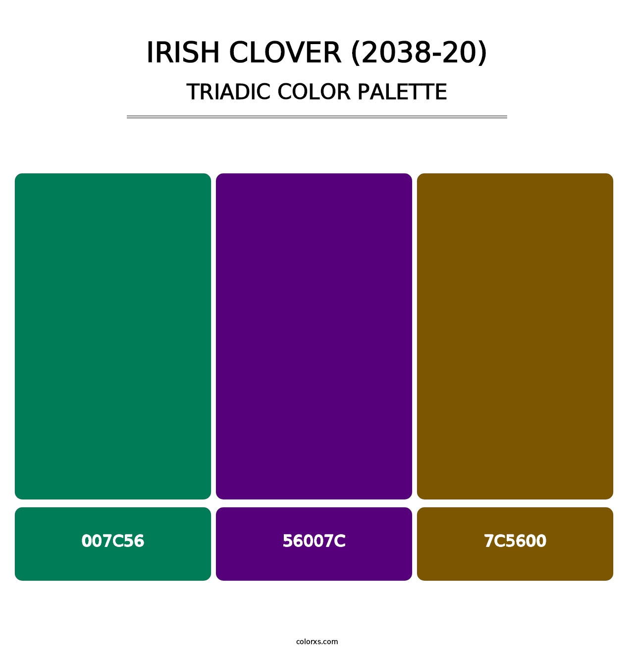 Irish Clover (2038-20) - Triadic Color Palette