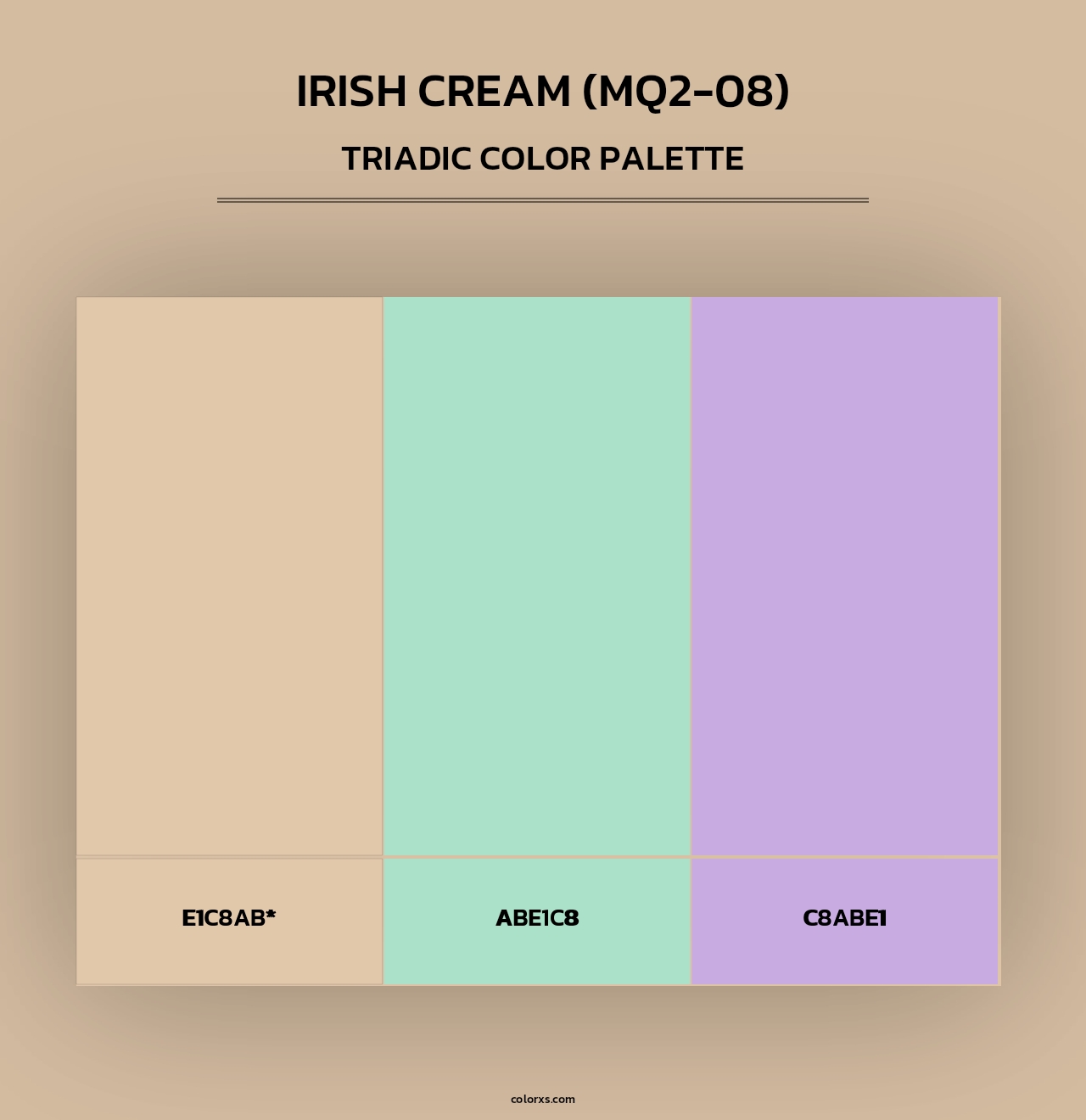 Irish Cream (MQ2-08) - Triadic Color Palette