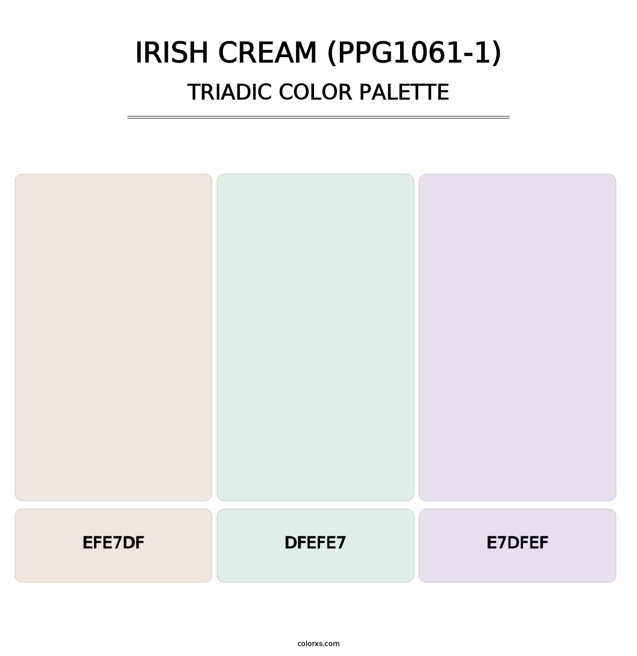Irish Cream (PPG1061-1) - Triadic Color Palette