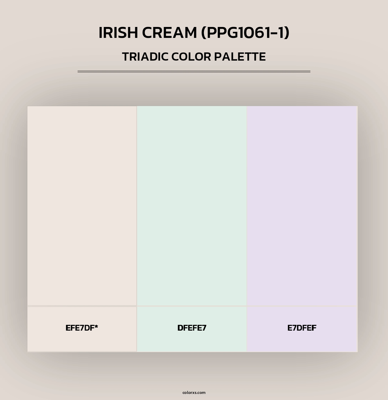 Irish Cream (PPG1061-1) - Triadic Color Palette