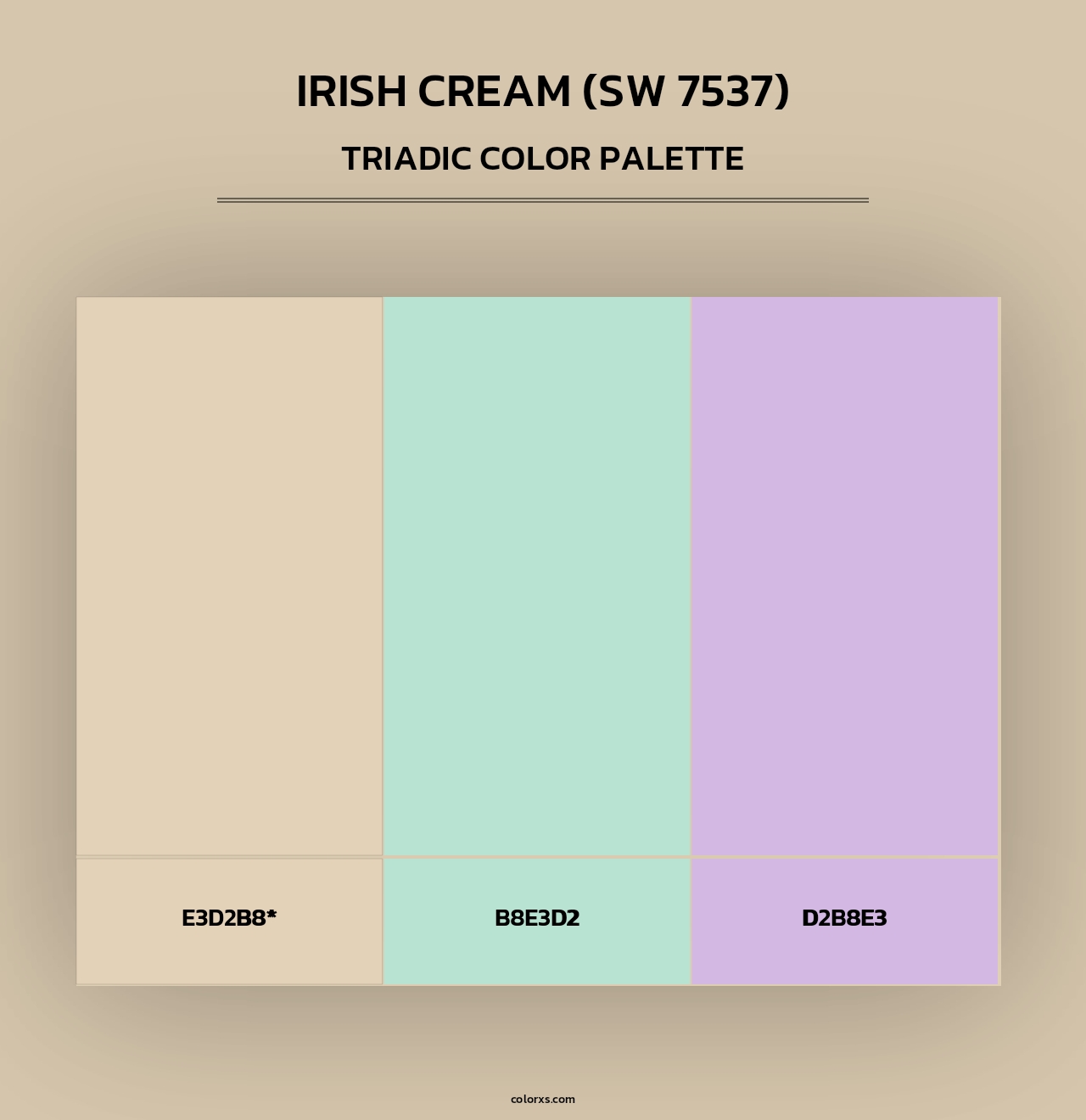 Irish Cream (SW 7537) - Triadic Color Palette