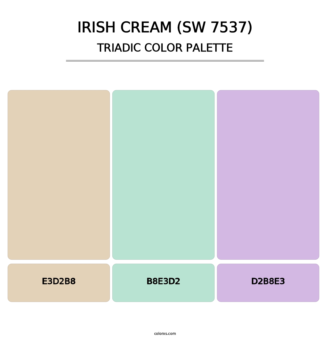 Irish Cream (SW 7537) - Triadic Color Palette