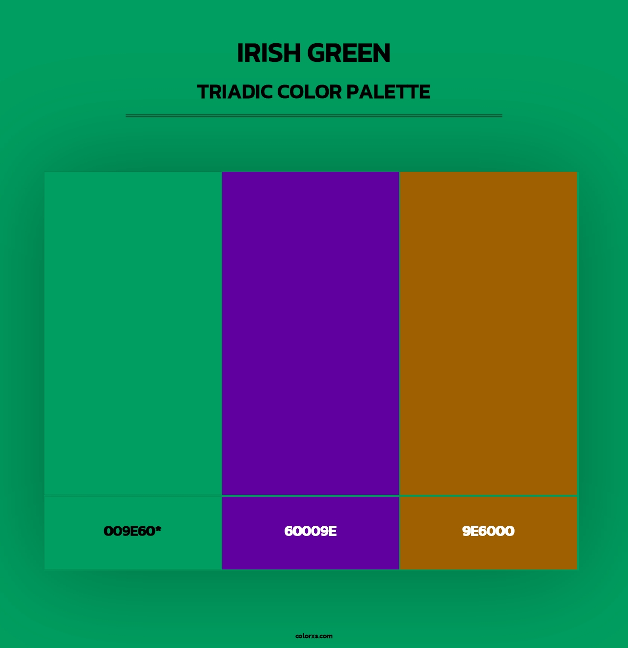 Irish Green - Triadic Color Palette