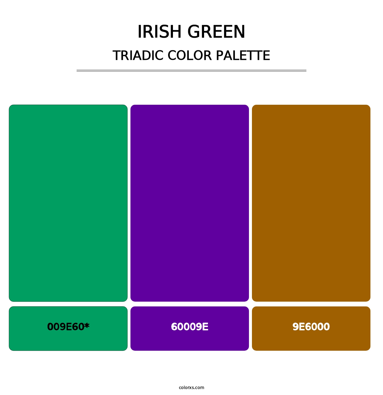 Irish Green - Triadic Color Palette