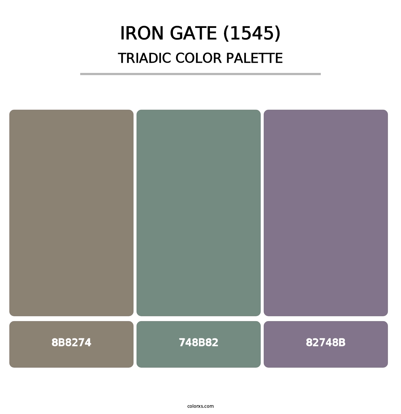 Iron Gate (1545) - Triadic Color Palette
