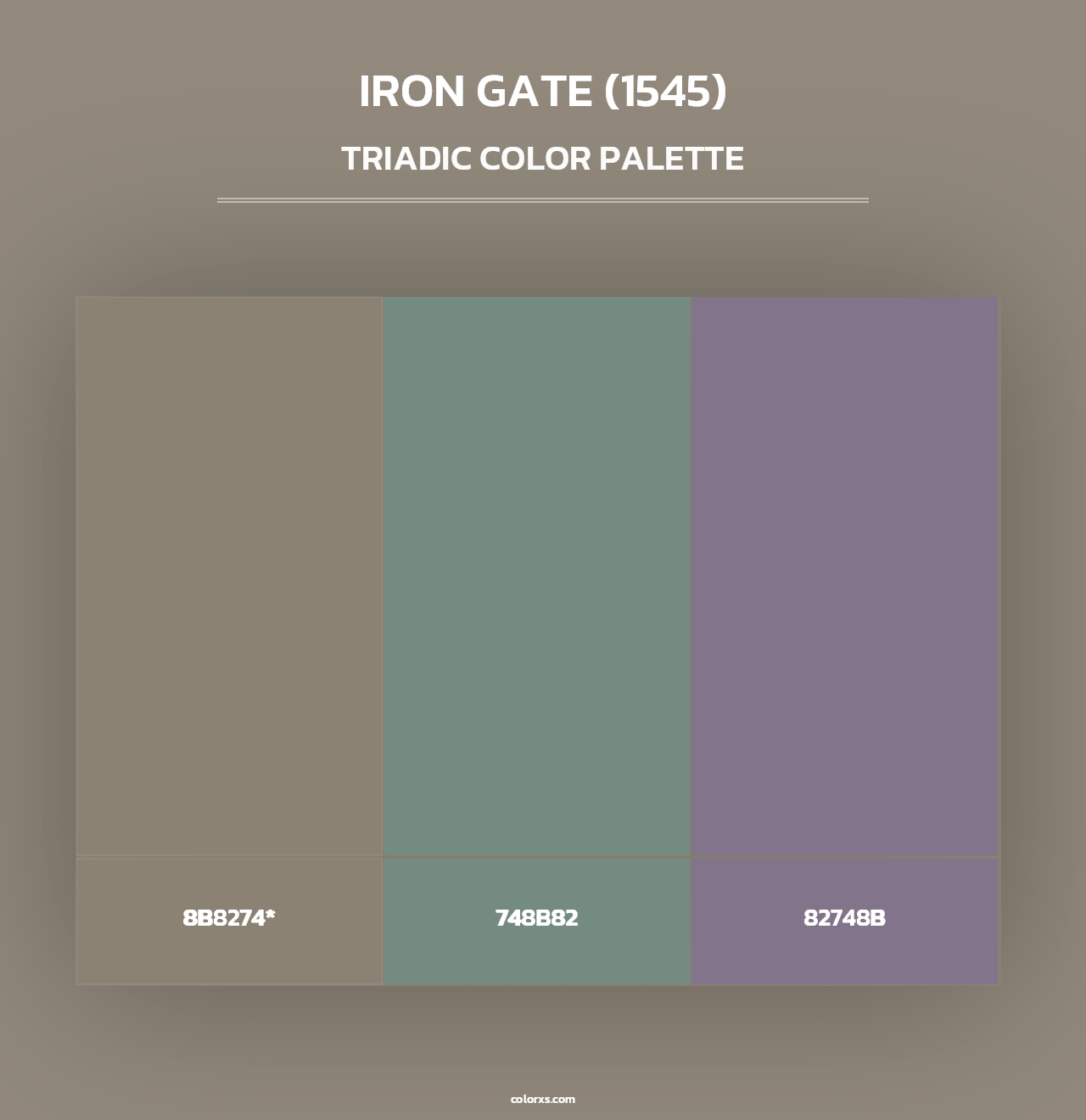 Iron Gate (1545) - Triadic Color Palette