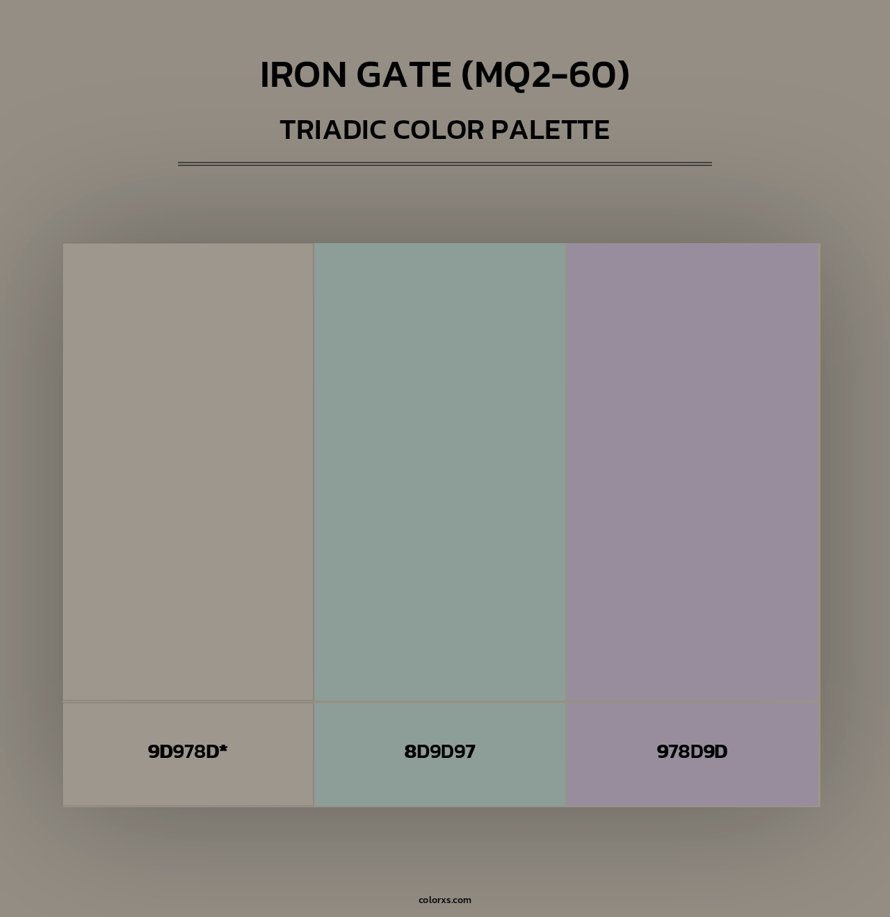 Iron Gate (MQ2-60) - Triadic Color Palette