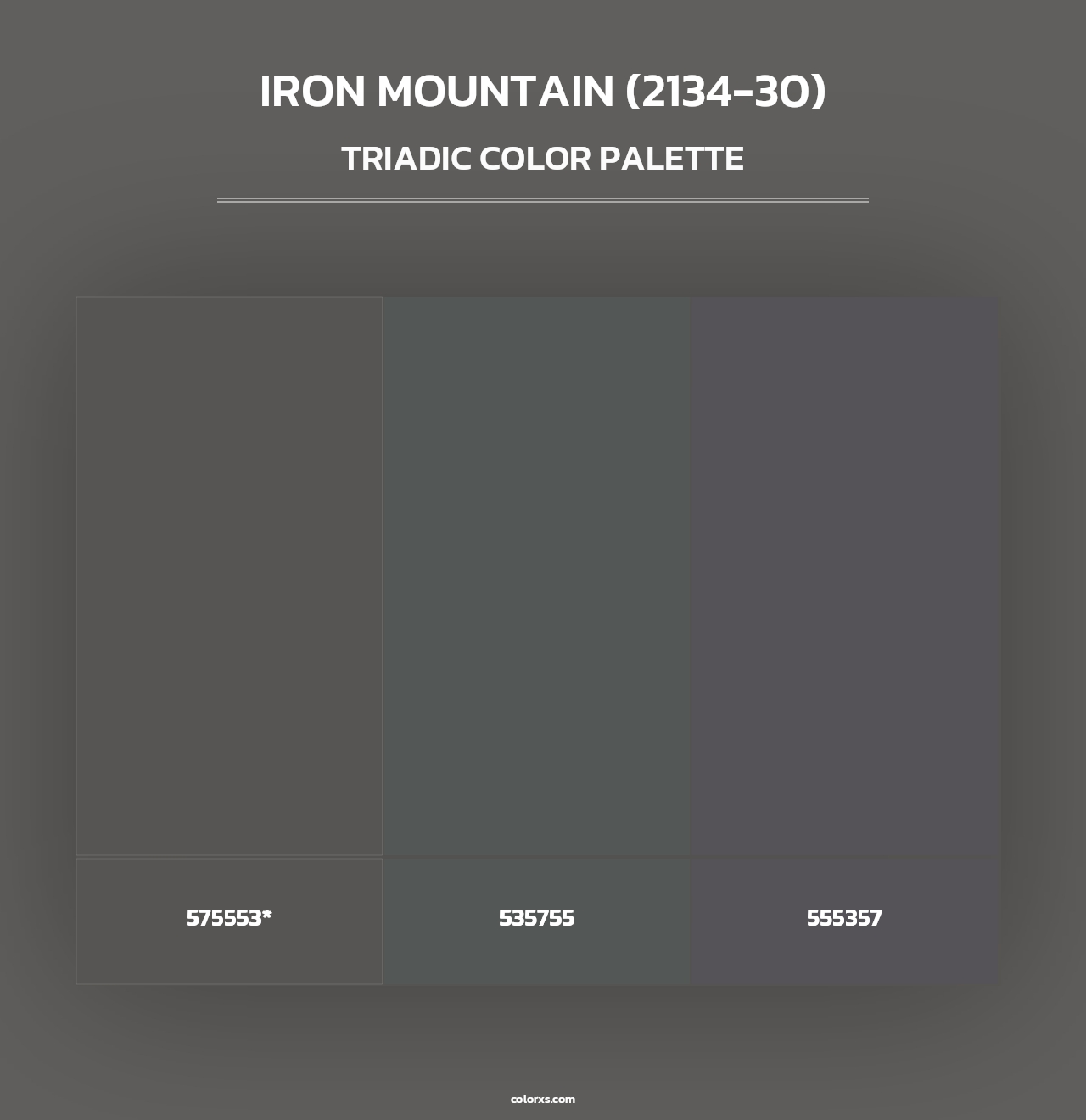 Iron Mountain (2134-30) - Triadic Color Palette