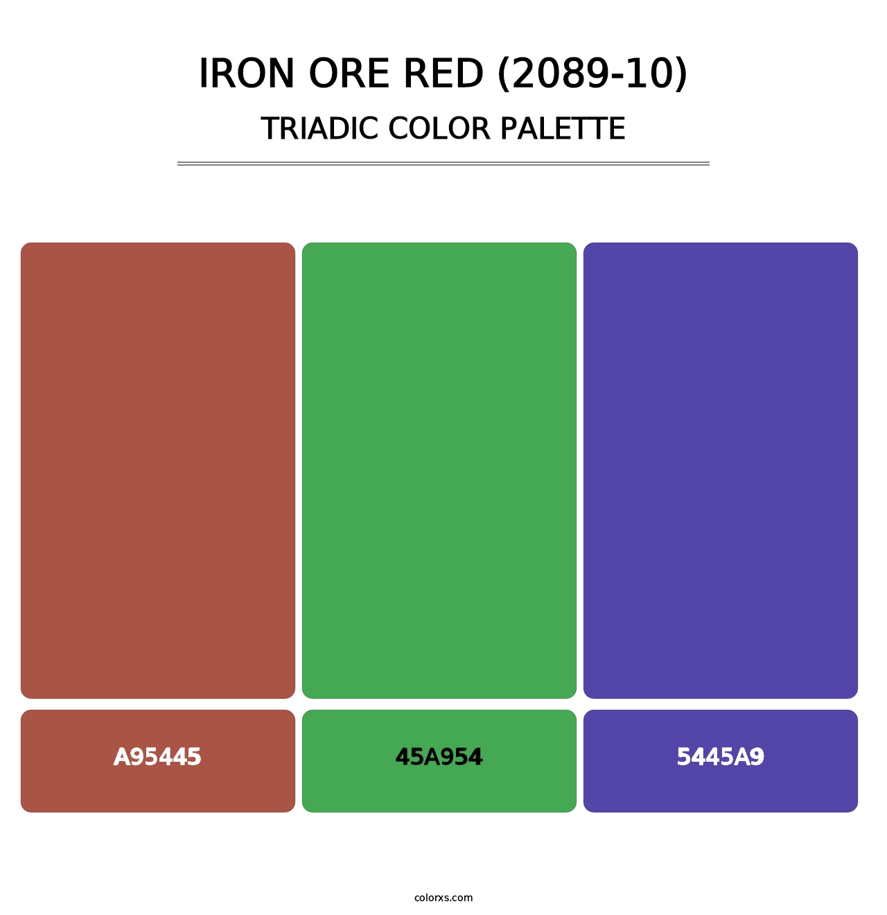 Iron Ore Red (2089-10) - Triadic Color Palette