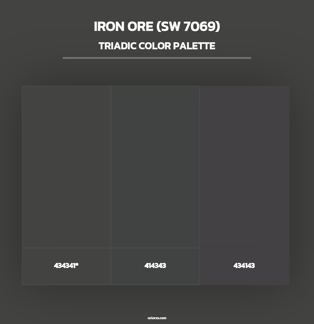 Iron Ore (SW 7069) - Triadic Color Palette