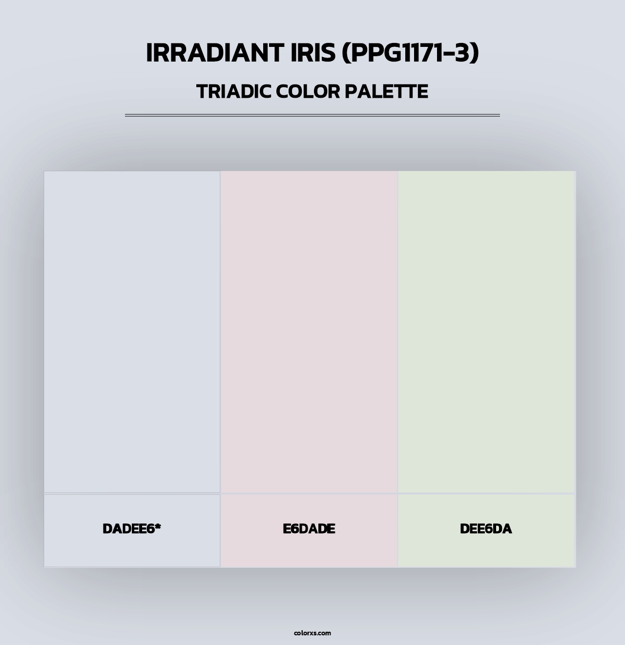 Irradiant Iris (PPG1171-3) - Triadic Color Palette
